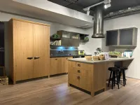 Cucina Diesel industriale rovere chiaro Scavolini con penisola scontata 51%