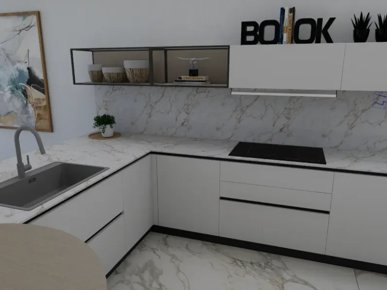Cucina moderna con penisola Cucina time composizione 5 Arredo3 a prezzo scontato