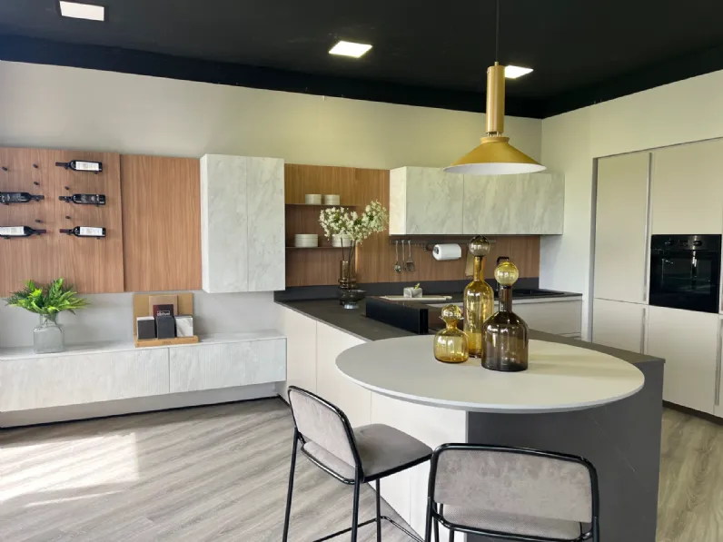 Cucina febal casa  moderna tortora Febal con penisola scontata 62%