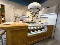 Cucina Milano americana rovere chiaro Veneta Cucine con penisola scontata 53%