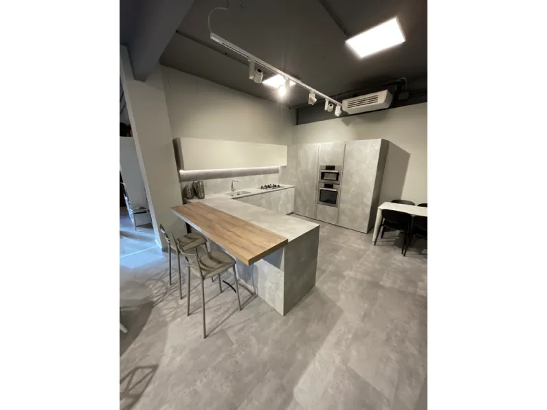 Cucina con penisola moderna grigia Copat cucine 21 a soli 14900