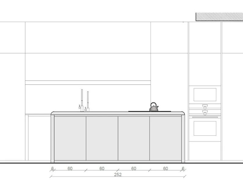 Cucina con isola moderna grigia Zampieri cucine Corner a soli 32950 Euro