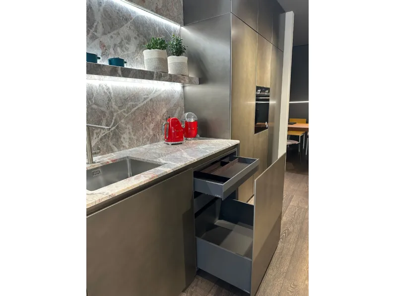 Cucina con isola moderna grigia Zampieri cucine Corner a soli 32950 Euro