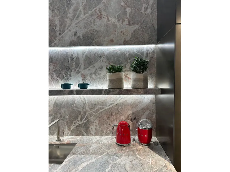 Cucina con isola moderna grigia Zampieri cucine Corner a soli 32950 Euro