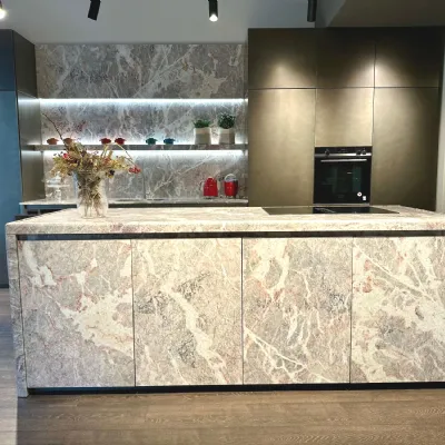 Cucina con isola moderna grigia Zampieri cucine Corner a soli 32950 Euro