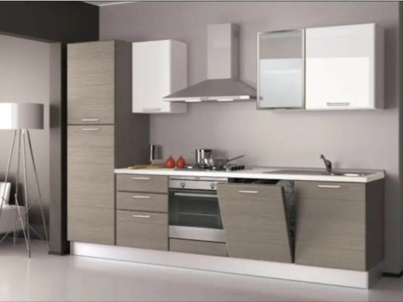 Cucina Creo Kitchens Britt Moderna Polimerico Opaco grigio