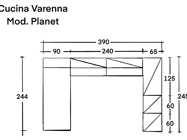 Cucina Varenna Cucina angolare modello planet PREZZO OUTLET scontata 77%