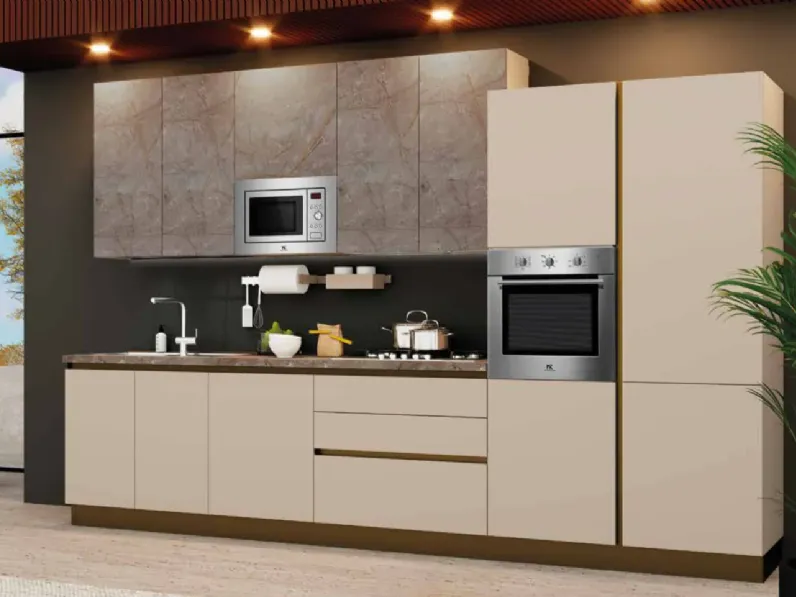 Cucina a PREZZI OUTLET in melaminico Md work -55%