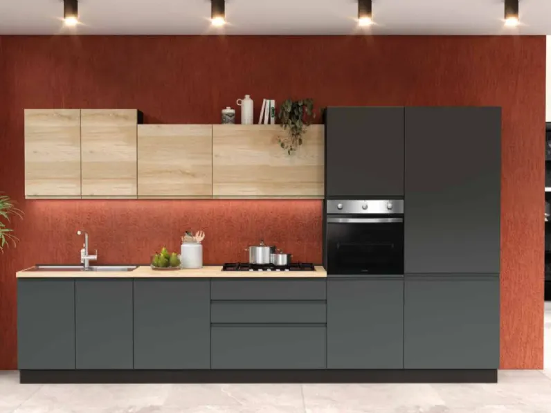 Cucina a PREZZI OUTLET in melaminico Md work -55%