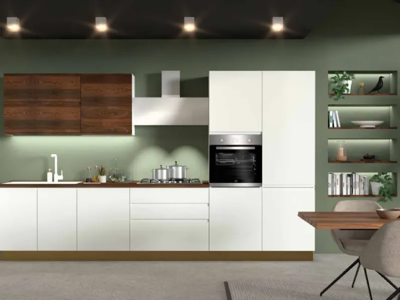 Cucina a PREZZI OUTLET in melaminico Md work -55%
