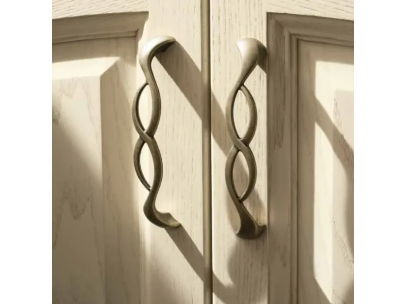 Cucina con isola classica bianca Colombini casa Cucina mida shabby chic vero legno   a soli 5890 Euro