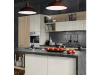 Cucina Cucina moderna con isola in offerta nuovimondi 2020  moderna rovere chiaro ad isola Nuovi mondi cucine