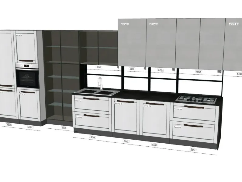Cucina lineare Arrex Dallas SCONTATA 30%