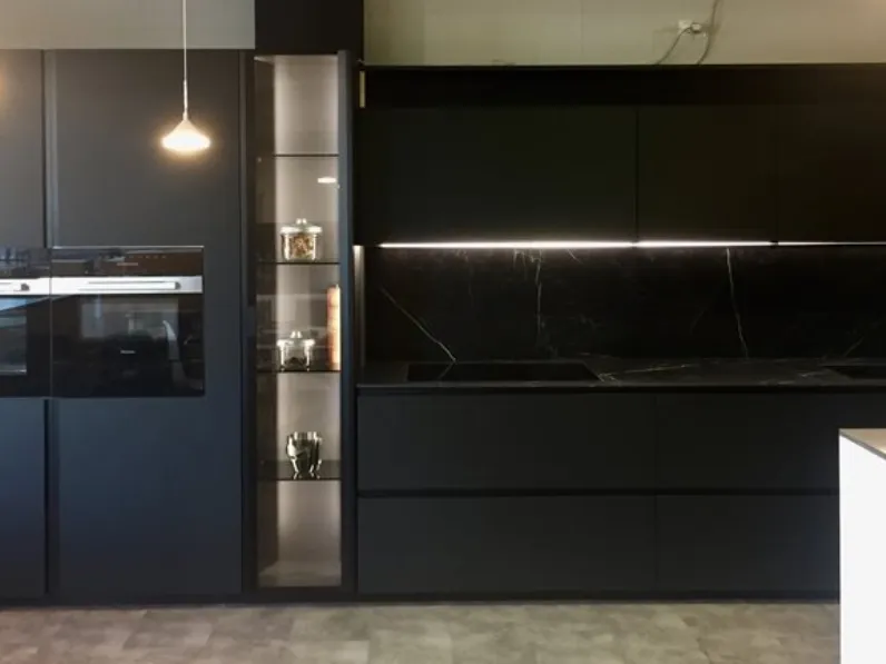 Cucina modello Atelier black new fenix - paolo biordi designer Artigianale PREZZO SCONTATO 43%