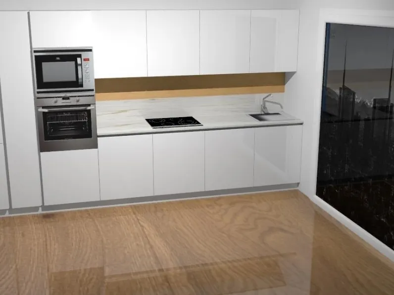 Cucina bianca design lineare Viva Spagnol cucine a soli 11341 Euro
