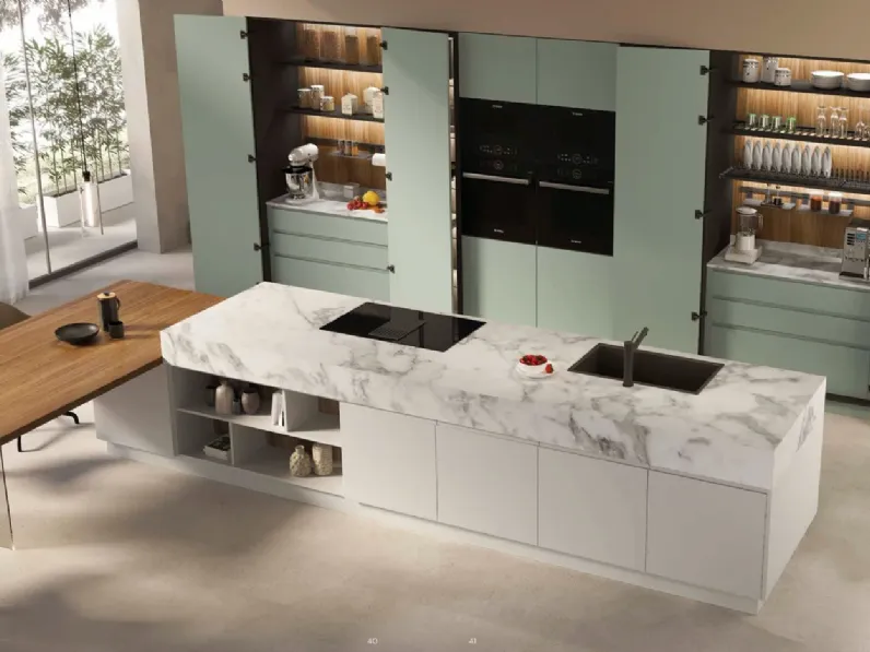 Cucina altri colori design con isola Joya 1 Artigianale in offerta