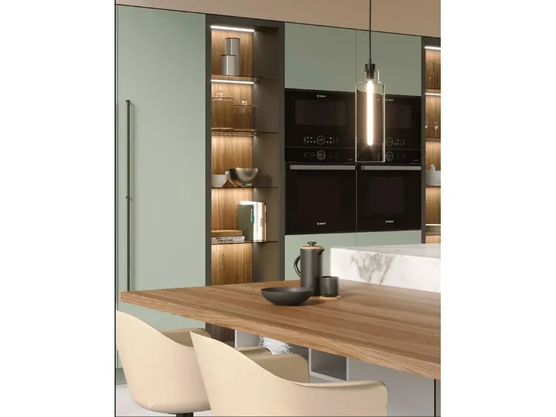Cucina altri colori design con isola Joya 1 Artigianale in offerta