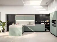 Cucina con penisola in laminato opaco a prezzo scontato 33%