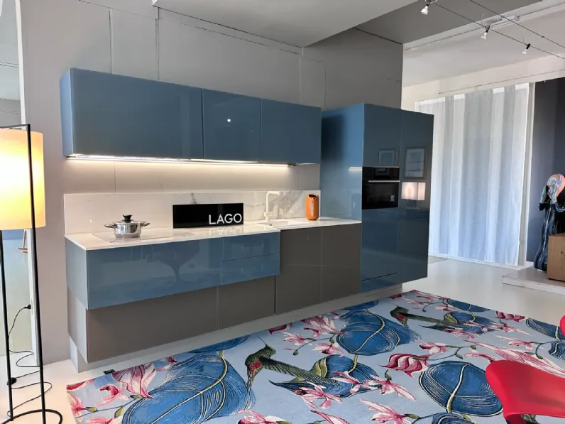 Cucina Lago design lineare altri colori in vetro 36e8