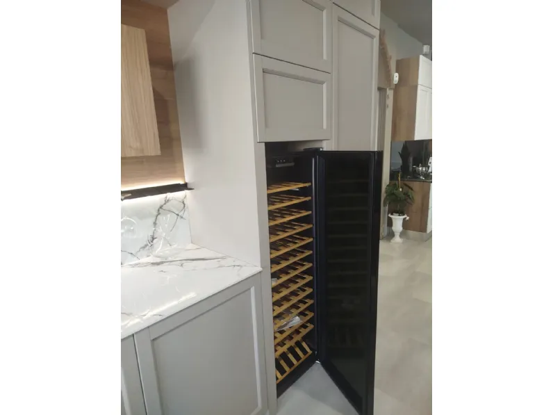 Cucina Imab design lineare tortora in laccata opaco Madeira