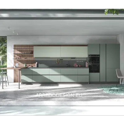 Cucina Ar-due moderna lineare altri colori in laminato materico Easy