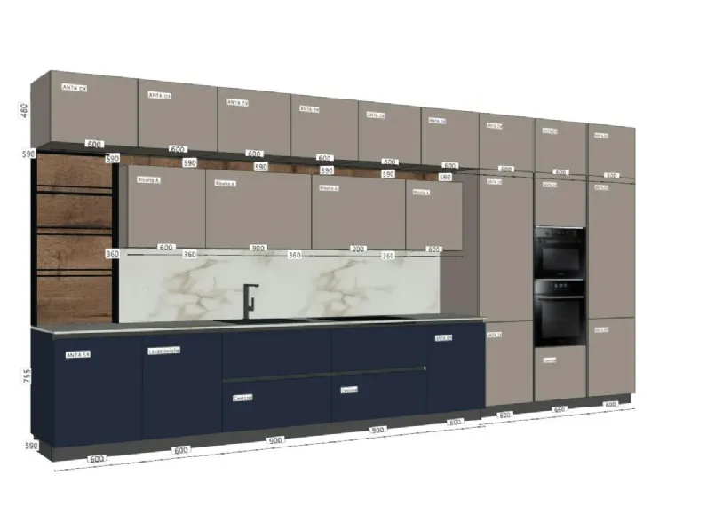 Cucina Ar-due Easy PREZZO OUTLET scontata 30%