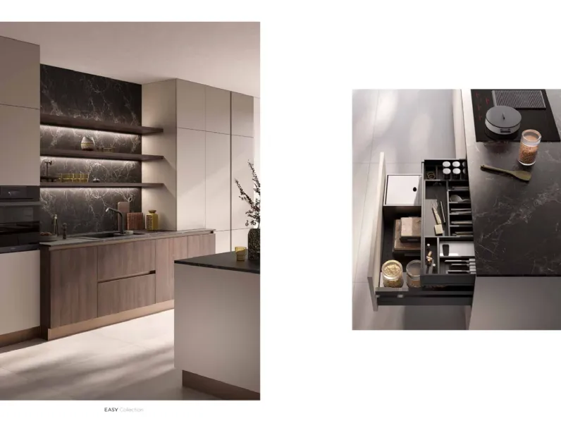 Cucina altri colori design con isola Easy Ar-due a soli 11260 Euro