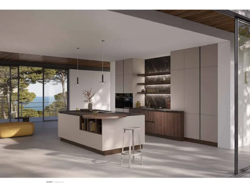 Cucina altri colori design con isola Easy Ar-due a soli 11260 Euro