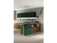 Cucina noce moderna Lungomare plus combo.04 Colombini casa scontata 