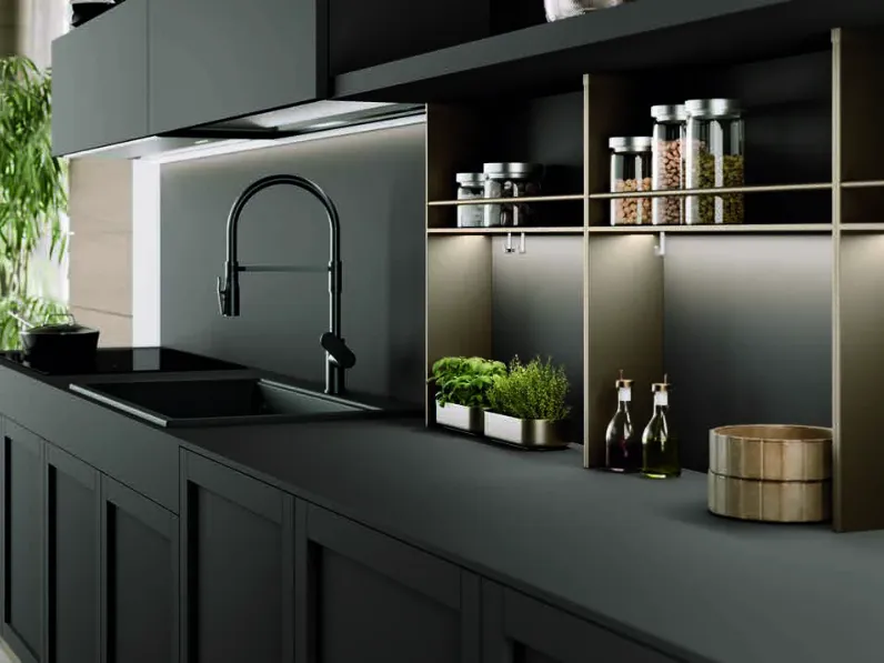 Cucina antracite design Penta / lungomare compo 11 Colombini casa scontata 