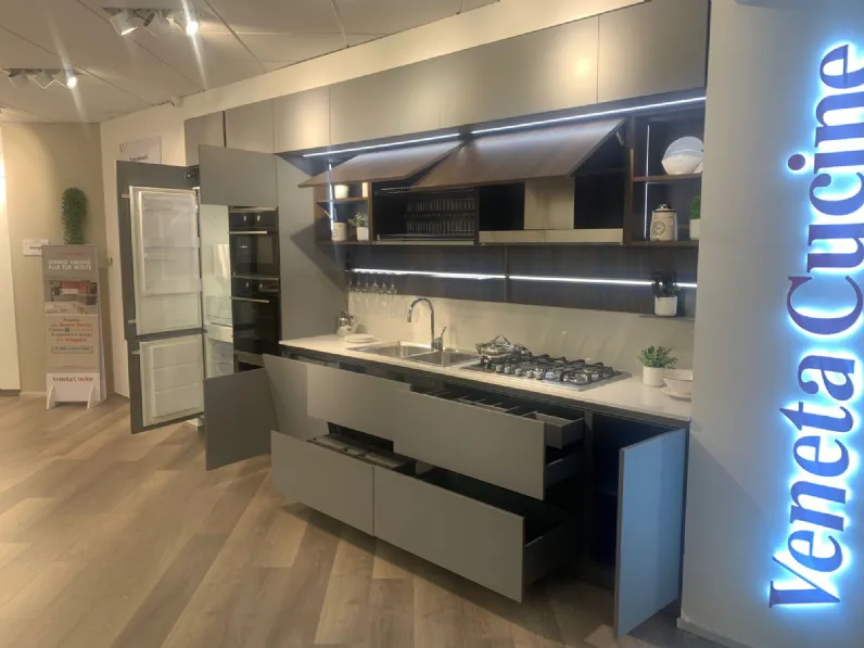 Cucina a prezzo scontato lineare moderna Like j Veneta cucine
