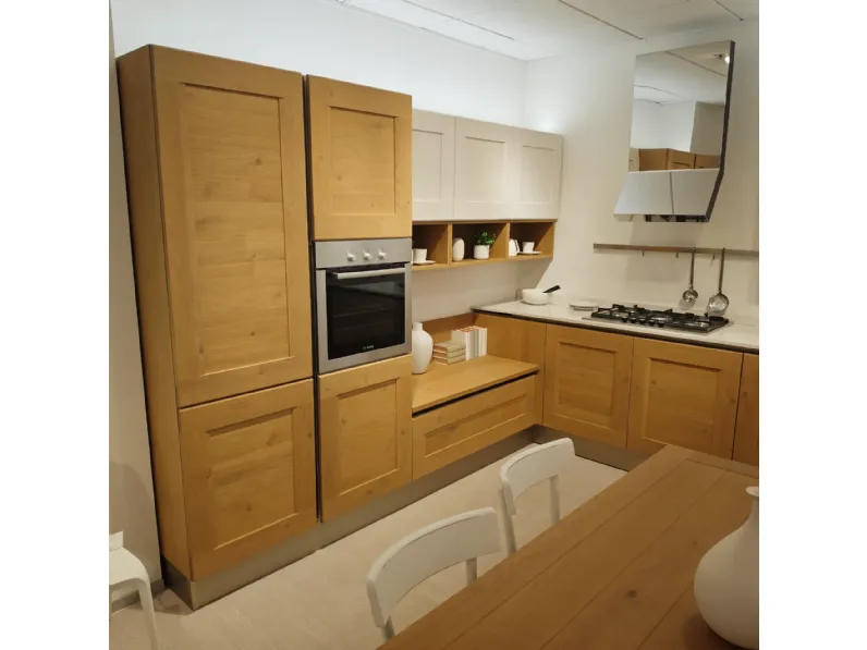 Cucina Veneta Cucine moderna ad angolo rovere chiaro in legno Dialogo