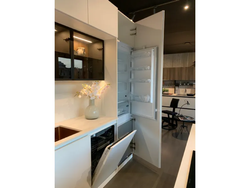 Cucina bianca design con isola D23 Doimo cucine a soli 19650 Euro