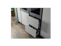 Cucina bianca moderna lineare Domino Prima cucine in Offerta Outlet