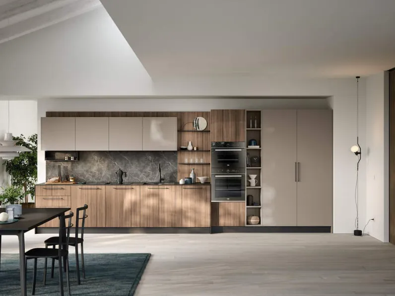 Cucina a prezzo ribassato lineare moderna Domino Prima cucine