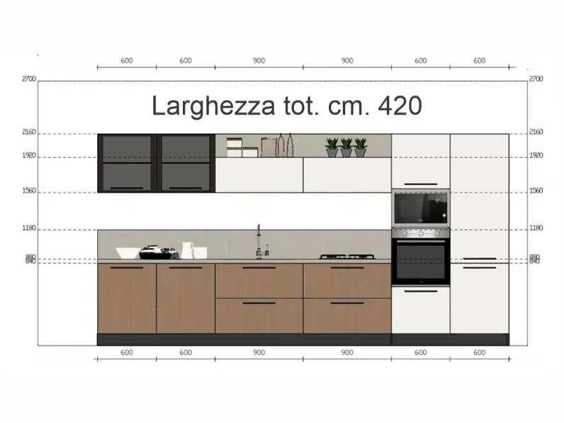 Cucina Prima cucine Domino PREZZO OUTLET scontata 24%