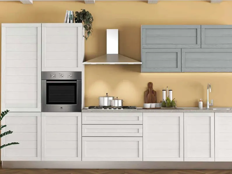 Cucina bianca moderna lineare Elsa foryou Net cucine in Offerta Outlet