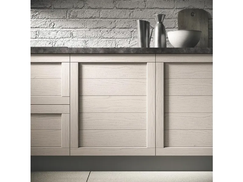 Cucina lineare in legno a prezzo ribassato 38%