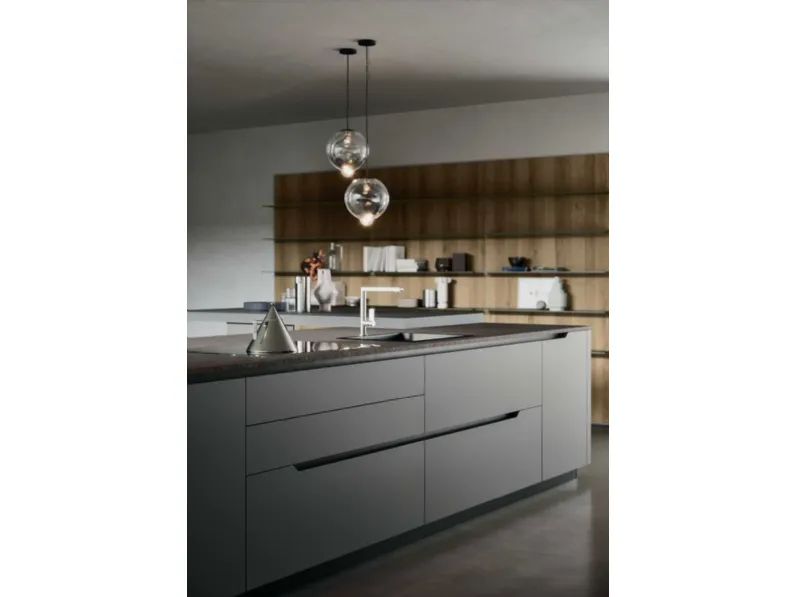 Cucina Emporio moderna altri colori Dibiesse con isola scontata 30%