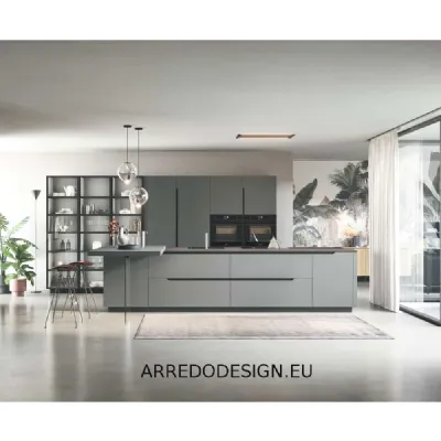 Cucina Emporio moderna altri colori Dibiesse con isola scontata 30%