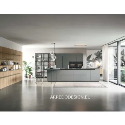 Cucina Emporio moderna altri colori Dibiesse con isola scontata 30%