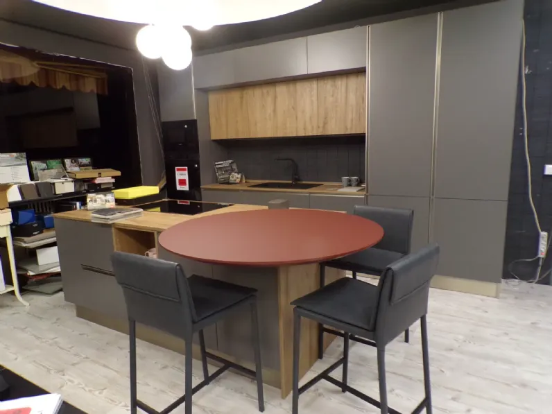 Cucina grigia design con isola Modula con isola Febal a soli 7990 Euro