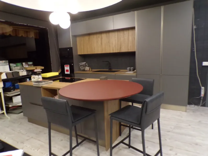Cucina grigia design con isola Modula con isola Febal a soli 7990 Euro