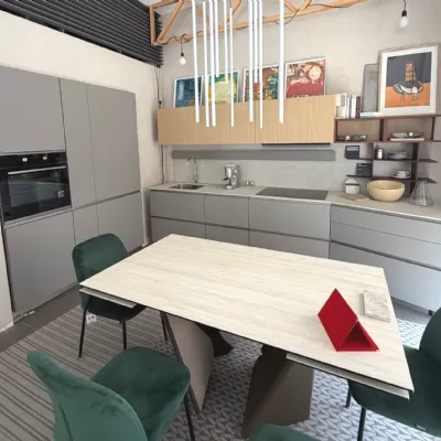 Cucina Folio design grigia Snaidero lineare scontata 30%