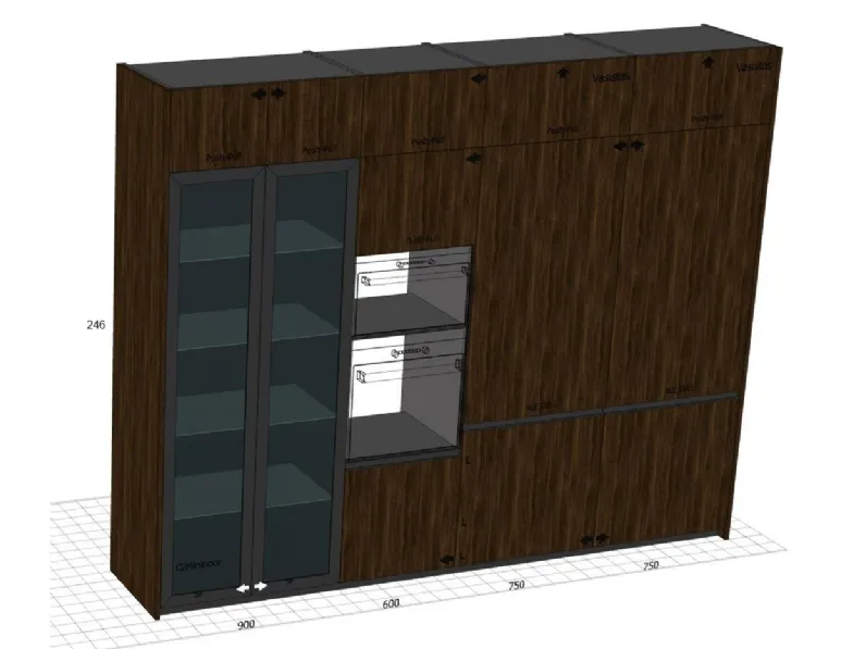 Cucina con isola moderna altri colori Gentili group Time a soli 15990 Euro