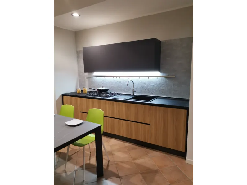 Cucina rovere chiaro moderna ad angolo Xilo Gicinque a soli 5105