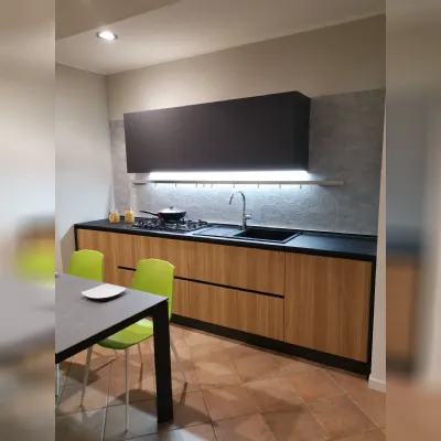 Cucina rovere chiaro moderna ad angolo Xilo Gicinque a soli 5105