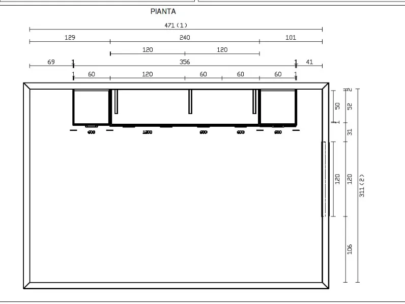 Cucina lineare classica bianca Imab Giglio a soli 3990€