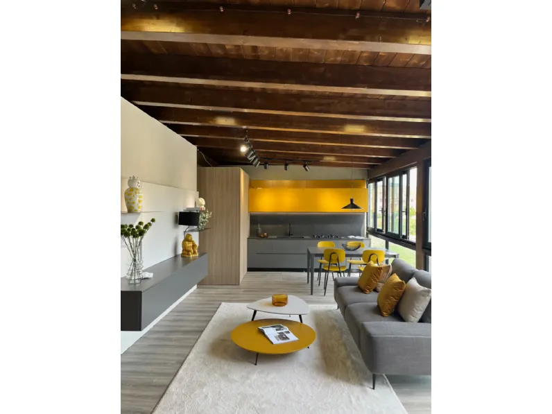Cucina Febal casa modula j design grigia Febal ad angolo scontata 73%