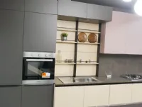 Cucina lineare in laminato materico grigia Cucina modello ginevra ciao cucina a prezzo scontato